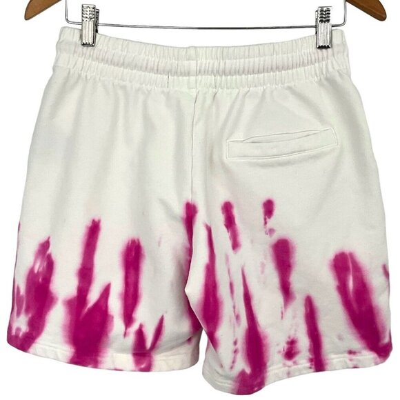 Be A Good Person BAGP Size XS Tie Dye Sweat Shorts White Pink Drawstring - Picture 5 of 8